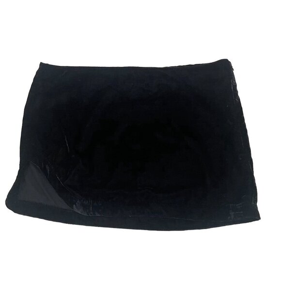 Free People Women's Black Velvet Mini Skirt Size 12 Short - Picture 7 of 7
